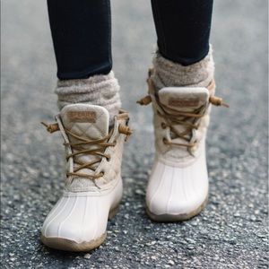 Sperry Gold & Cream Duck Boots
